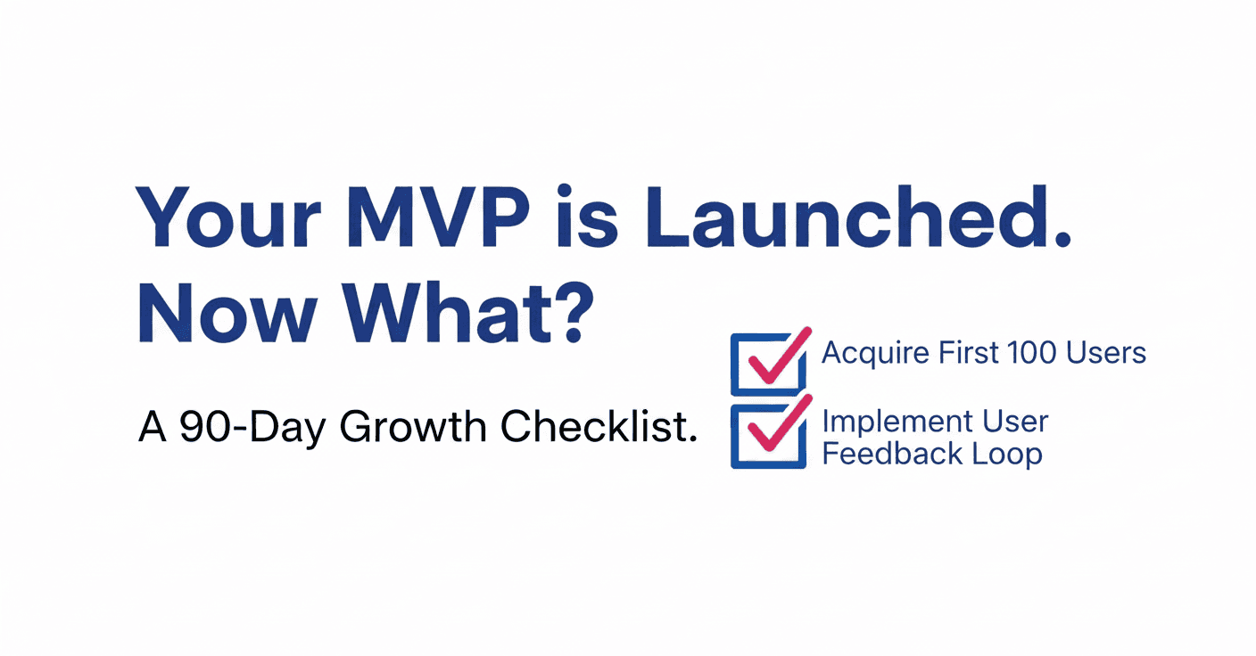 Your MVP is Launched. Now What? A 90-Day Growth Checklist.