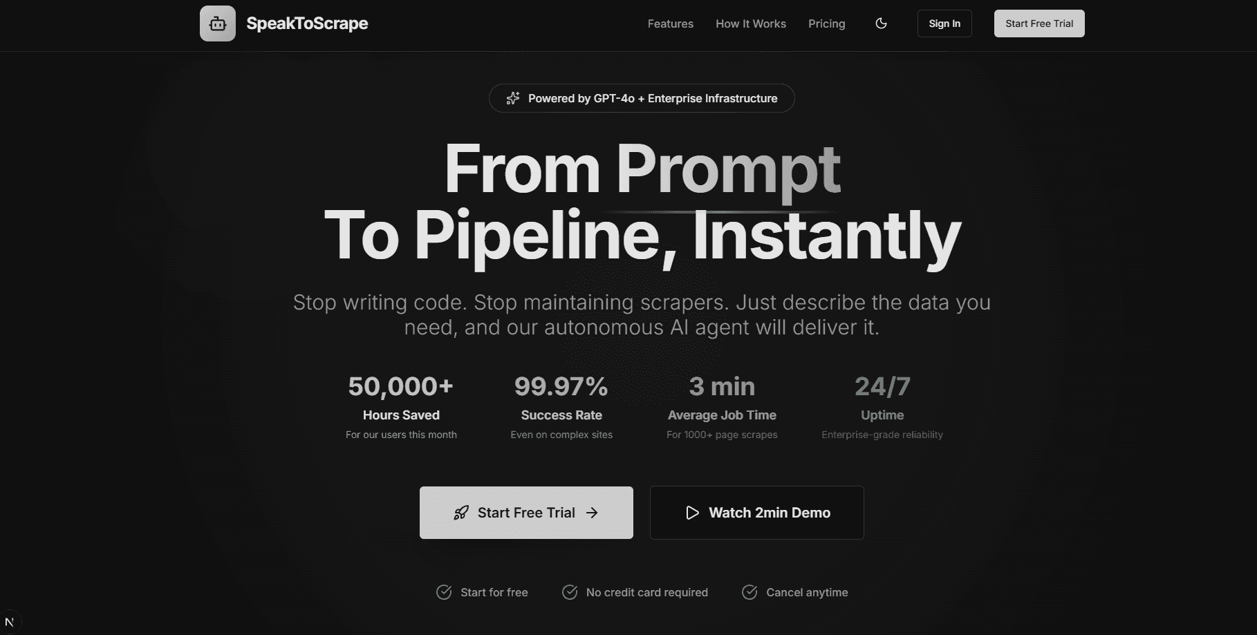 SpeakToScrape: Autonomous AI Web Scraping Platform
